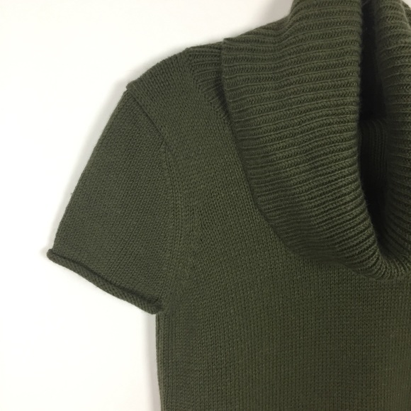 BCBGMAXAZRIA Green Chunky Cowl Neck Long Sweater - Picture 3 of 7